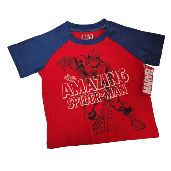 Marvel Spiderman Print Toddler Short Sleeve Shirt & Jogger Red Set Size 3T - Picture 3 of 13
